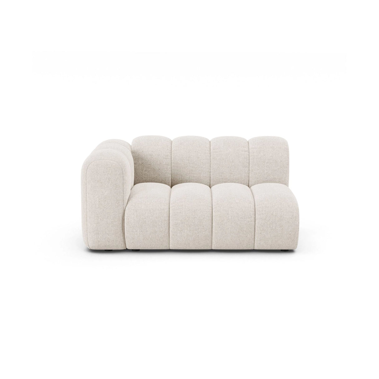 Lupine Modulares 2-Sitzer Sofa Sitzelement, Linke Seite, aus Chenille in Leichtes Beige (Eden 2 Pearl), 145x95 cm von Micadoni – Bild 1