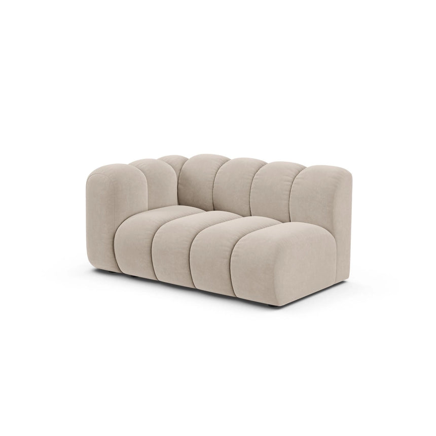 Lupine Modulares 2-Sitzer Sofa Sitzelement, Linke Seite, aus Samt in Beige (Salvador 1), 145x95 cm von Micadoni – Bild 3