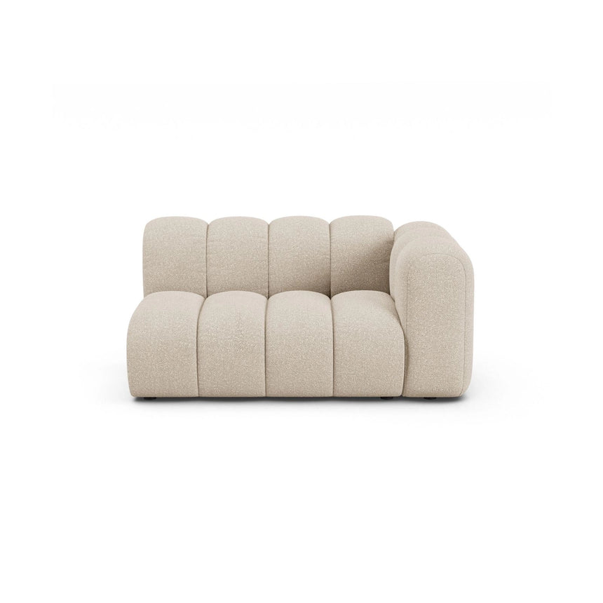 Lupine Modulares 2-Sitzer Sofa Sitzelement, Rechte Seite, aus Boucle in Beige (Baloo 2074), 145x95 cm von Micadoni – Bild 1
