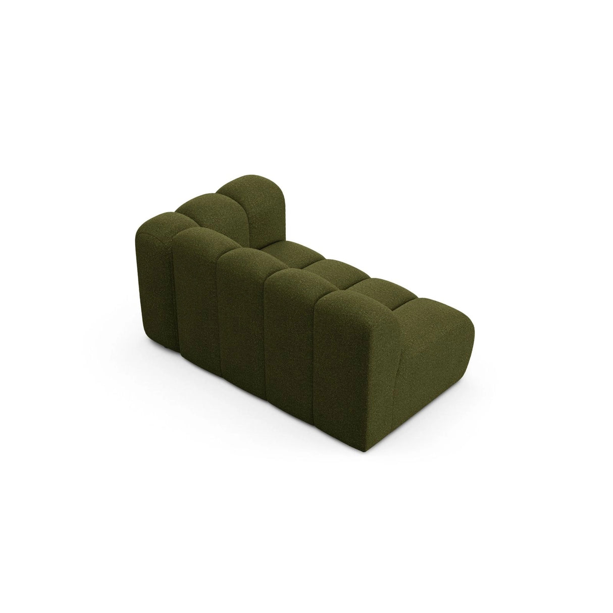 Lupine Modulares 2-Sitzer Sofa Sitzelement, Rechte Seite, aus Boucle in Dunkles olivgrün (Baloo 2090), 145x95 cm von Micadoni – Bild 4