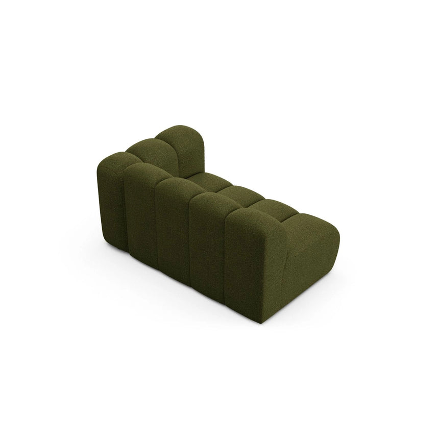 Lupine Modulares 2-Sitzer Sofa Sitzelement, Rechte Seite, aus Boucle in Dunkles olivgrün (Baloo 2090), 145x95 cm von Micadoni – Bild 4