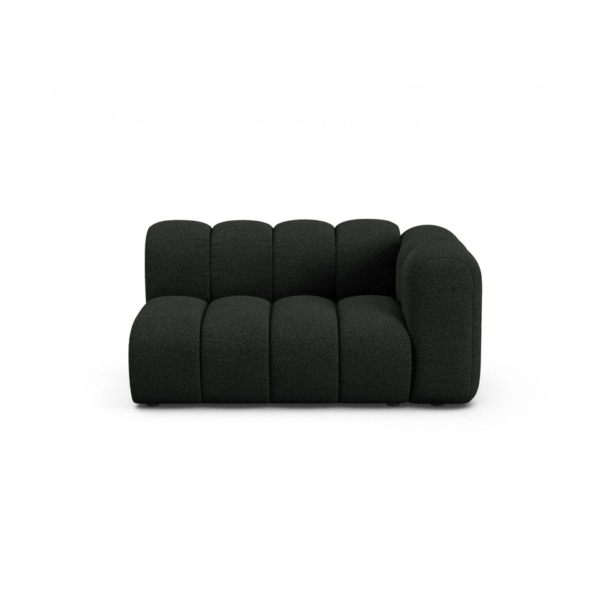 Lupine Modulares 2-Sitzer Sofa Sitzelement, Rechte Seite, aus Boucle in Schwarz (Baloo 2082), 145x95 cm von Micadoni – Bild 1