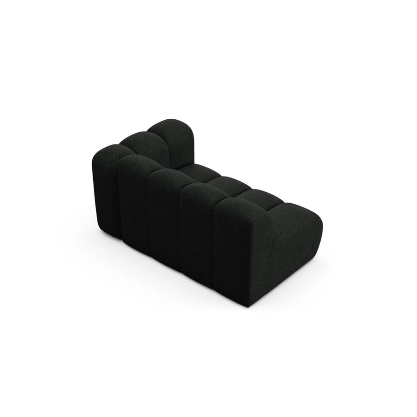 Lupine Modulares 2-Sitzer Sofa Sitzelement, Rechte Seite, aus Boucle in Schwarz (Baloo 2082), 145x95 cm von Micadoni – Bild 4