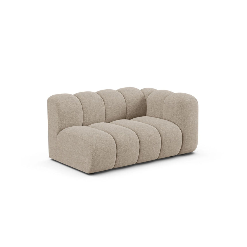 Lupine Modulares 2-Sitzer Sofa Sitzelement, Rechte Seite, aus Chenille in Dunkelbeige (Eden 4 Beige), 145x95 cm von Micadoni – Bild 3