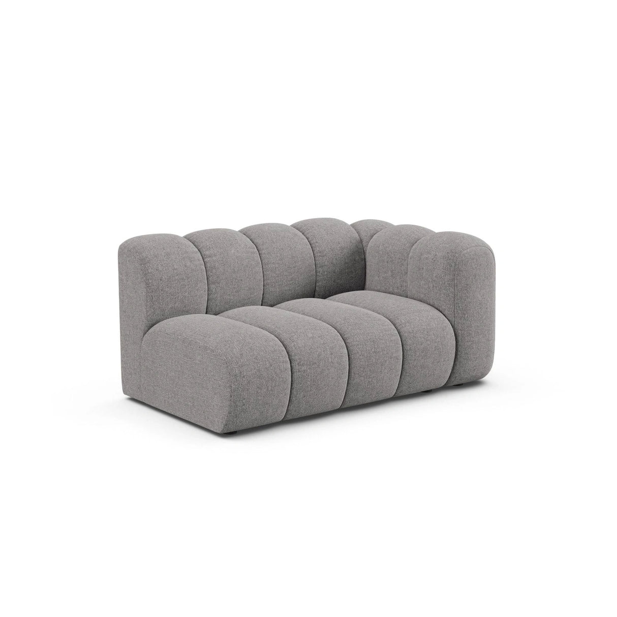 Lupine Modulares 2-Sitzer Sofa Sitzelement, Rechte Seite, aus Chenille in Hellgrau (Eden 18 Grey), 145x95 cm von Micadoni – Bild 3