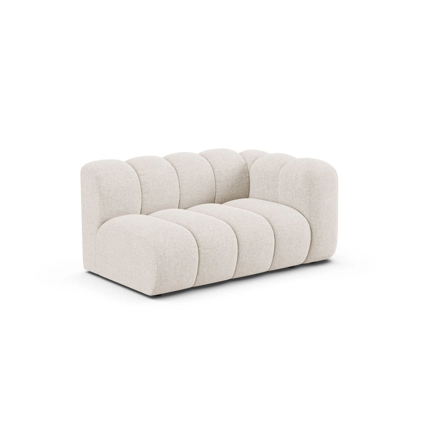 Lupine Modulares 2-Sitzer Sofa Sitzelement, Rechte Seite, aus Chenille in Leichtes Beige (Eden 2 Pearl), 145x95 cm von Micadoni – Bild 3