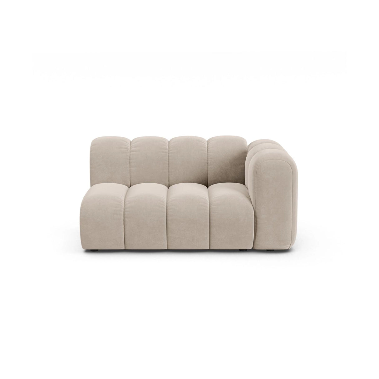 Lupine Modulares 2-Sitzer Sofa Sitzelement, Rechte Seite, aus Samt in Beige (Salvador 1), 145x95 cm von Micadoni – Bild 1