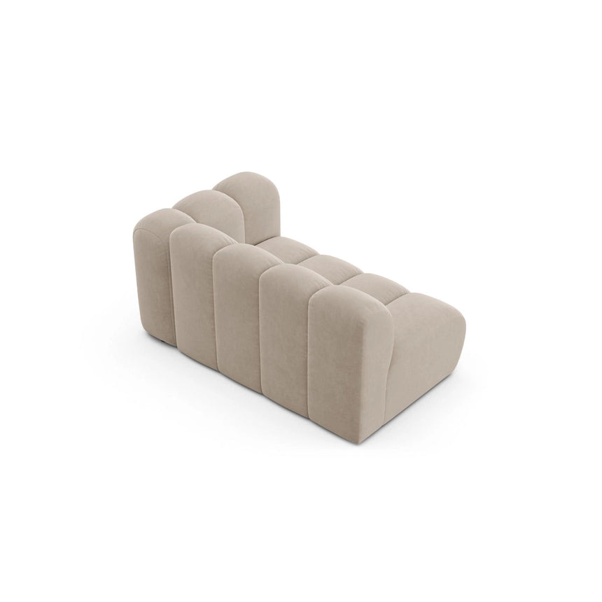 Lupine Modulares 2-Sitzer Sofa Sitzelement, Rechte Seite, aus Samt in Beige (Salvador 1), 145x95 cm von Micadoni – Bild 4