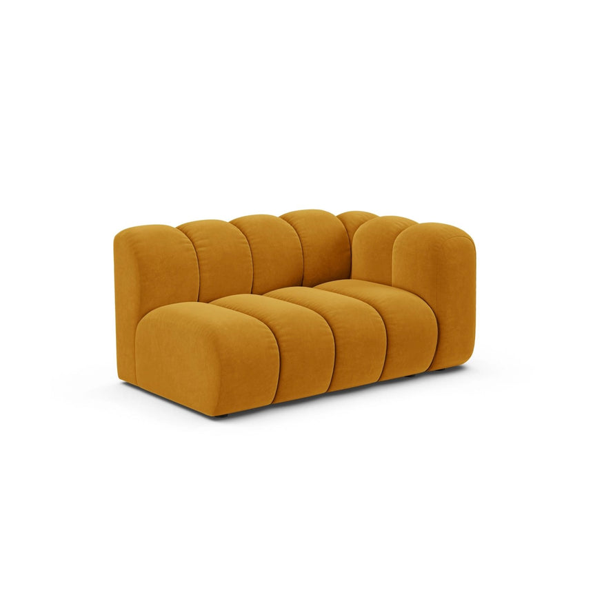 Lupine Modulares 2-Sitzer Sofa Sitzelement, Rechte Seite, aus Samt in Gelb (Salvador 10), 145x95 cm von Micadoni – Bild 3