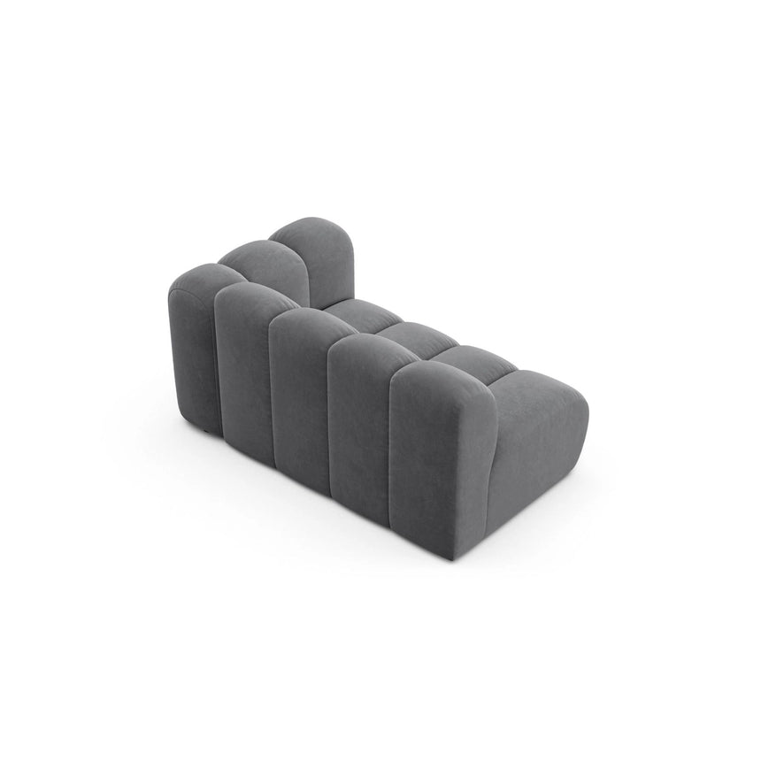 Lupine Modulares 2-Sitzer Sofa Sitzelement, Rechte Seite, aus Samt in Grau (Salvador 17), 145x95 cm von Micadoni – Bild 4