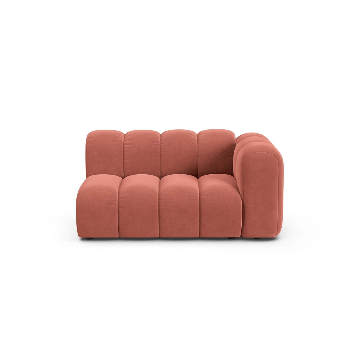 Lupine Modulares 2-Sitzer Sofa Sitzelement, Rechte Seite, aus Samt in Koralle (Salvador 12), 145x95 cm von Micadoni – Bild 1