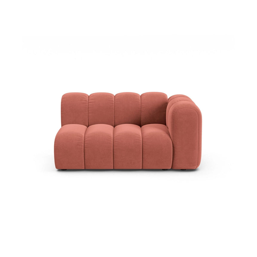 Lupine Modulares 2-Sitzer Sofa Sitzelement, Rechte Seite, aus Samt in Koralle (Salvador 12), 145x95 cm von Micadoni – Bild 1