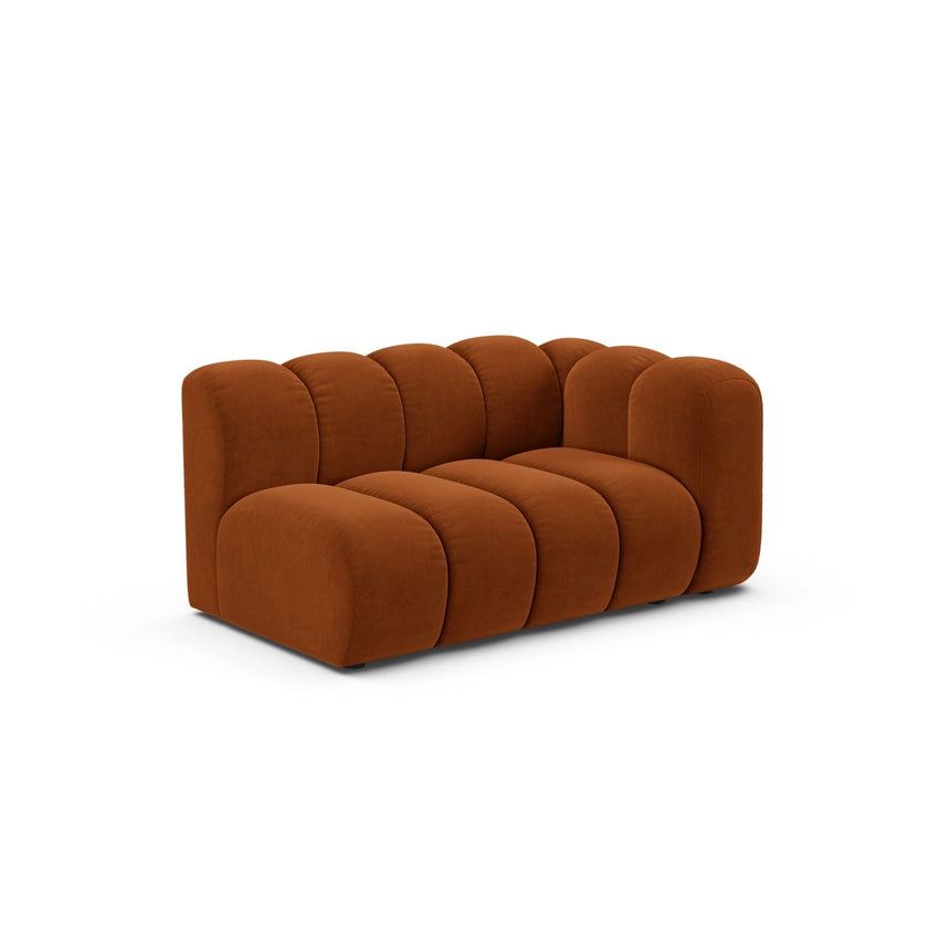 Lupine Modulares 2-Sitzer Sofa Sitzelement, Rechte Seite, aus Samt in Terrakotta (Salvador 14), 145x95 cm von Micadoni – Bild 3