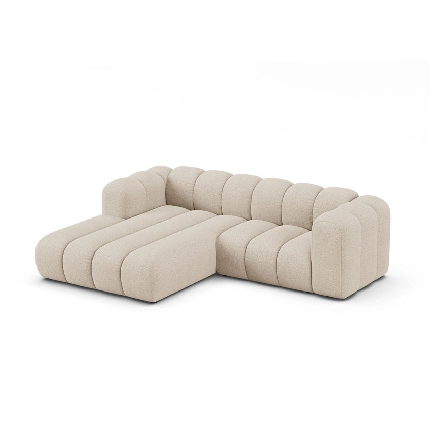 Lupine Modulares 3-Sitzer Ecksofa, Linke Seite, aus Boucle in Beige (Baloo 2074), 230x177 cm von Micadoni – Bild 3
