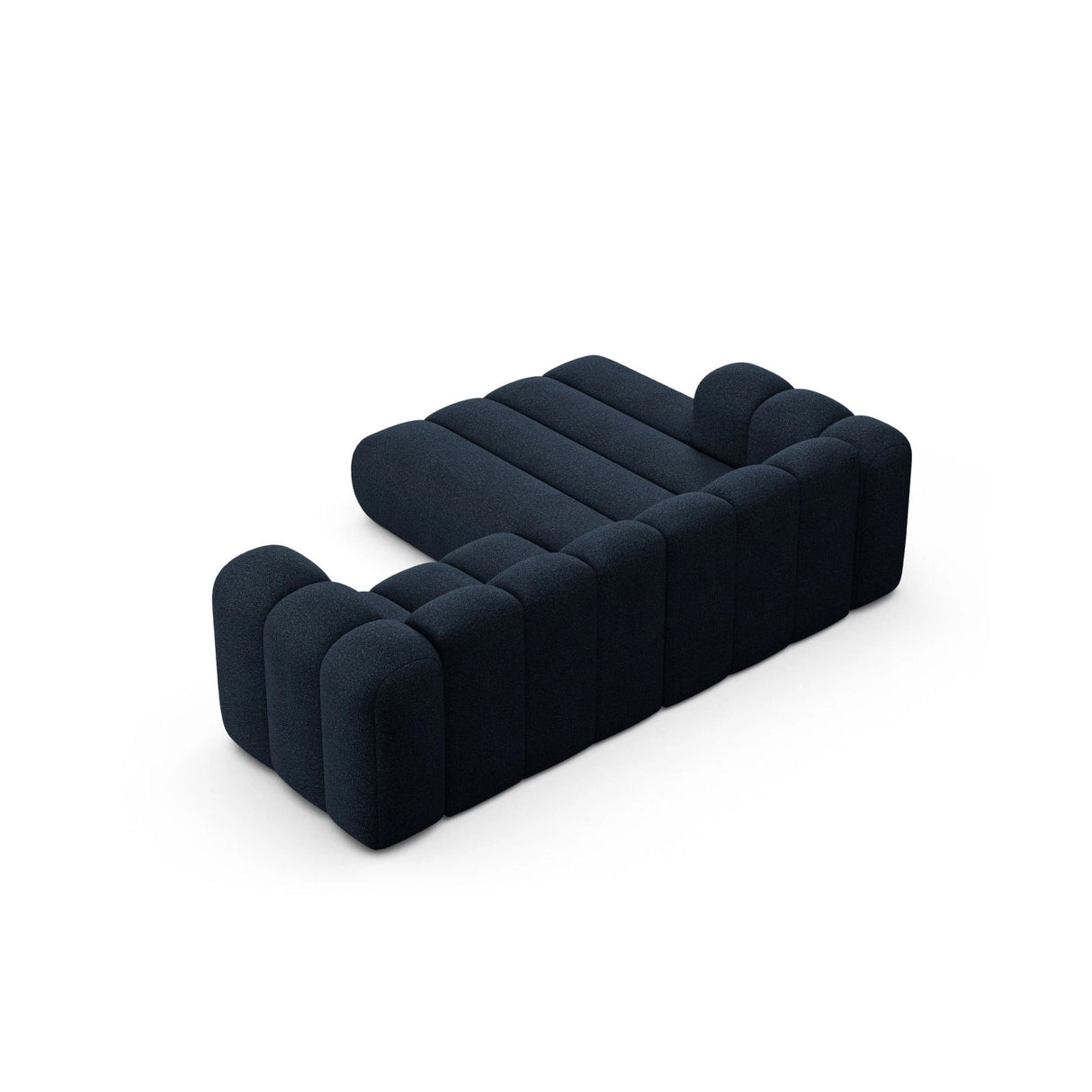 Lupine Modulares 3-Sitzer Ecksofa, Linke Seite, aus Boucle in Dunkelblau (Baloo 2088), 230x177 cm von Micadoni – Bild 5