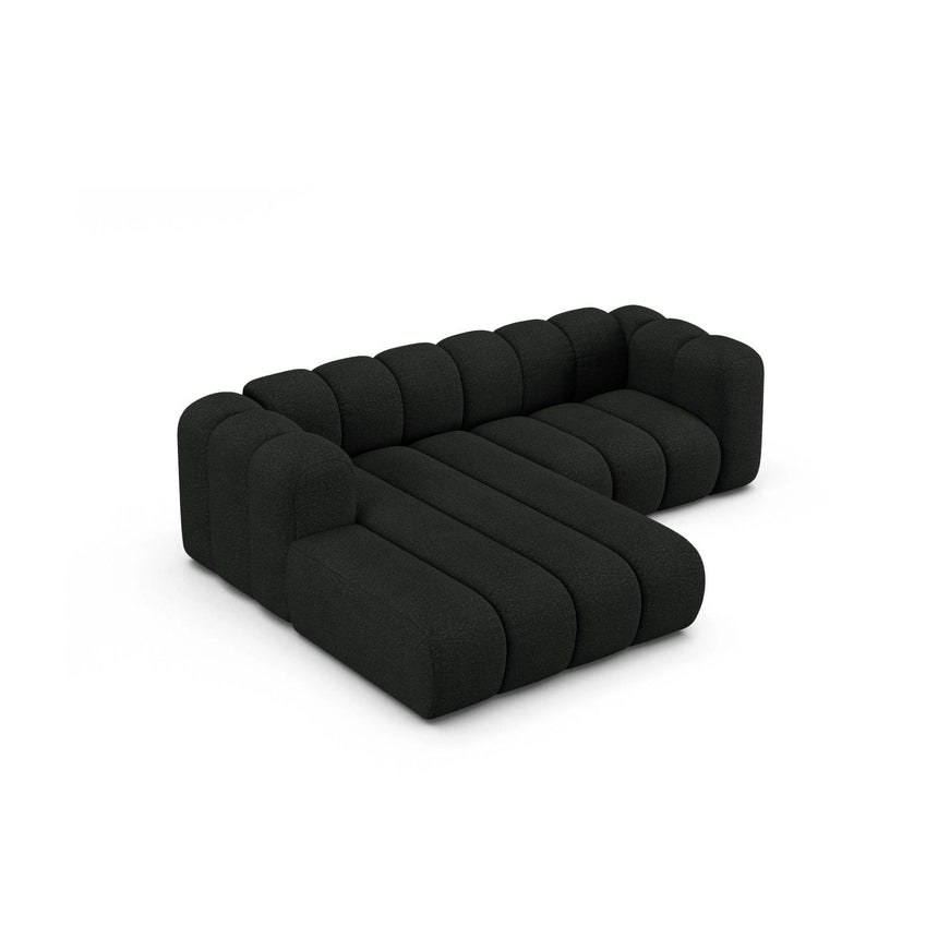 Lupine Modulares 3-Sitzer Ecksofa, Linke Seite, aus Boucle in Schwarz (Baloo 2082), 230x177 cm von Micadoni – Bild 4