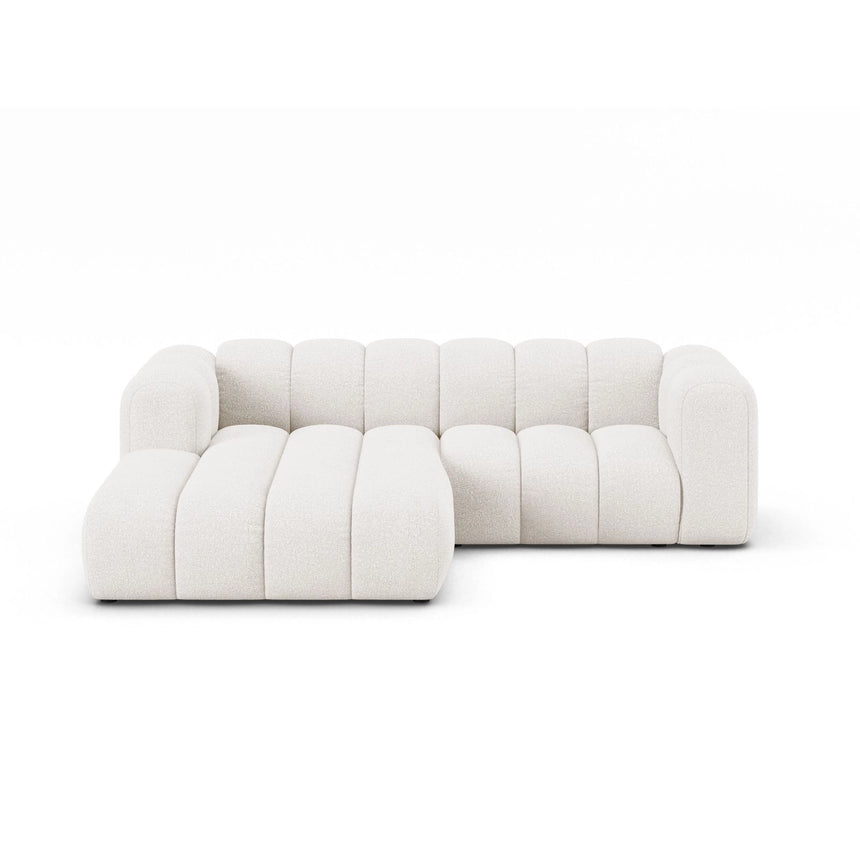 Lupine Modulares 3-Sitzer Ecksofa, Linke Seite, aus Boucle in Weiß (Baloo 2073), 230x177 cm von Micadoni – Bild 1