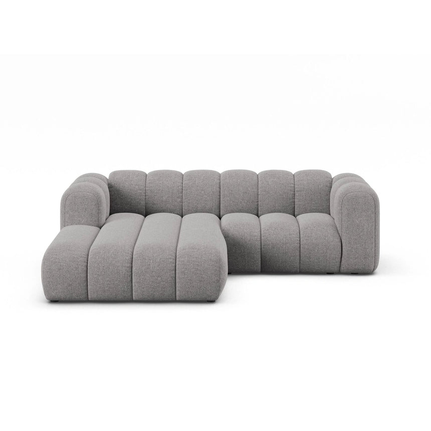 Lupine Modulares 3-Sitzer Ecksofa, Linke Seite, aus Chenille in Hellgrau (Eden 18 Grey), 230x177 cm von Micadoni – Bild 1