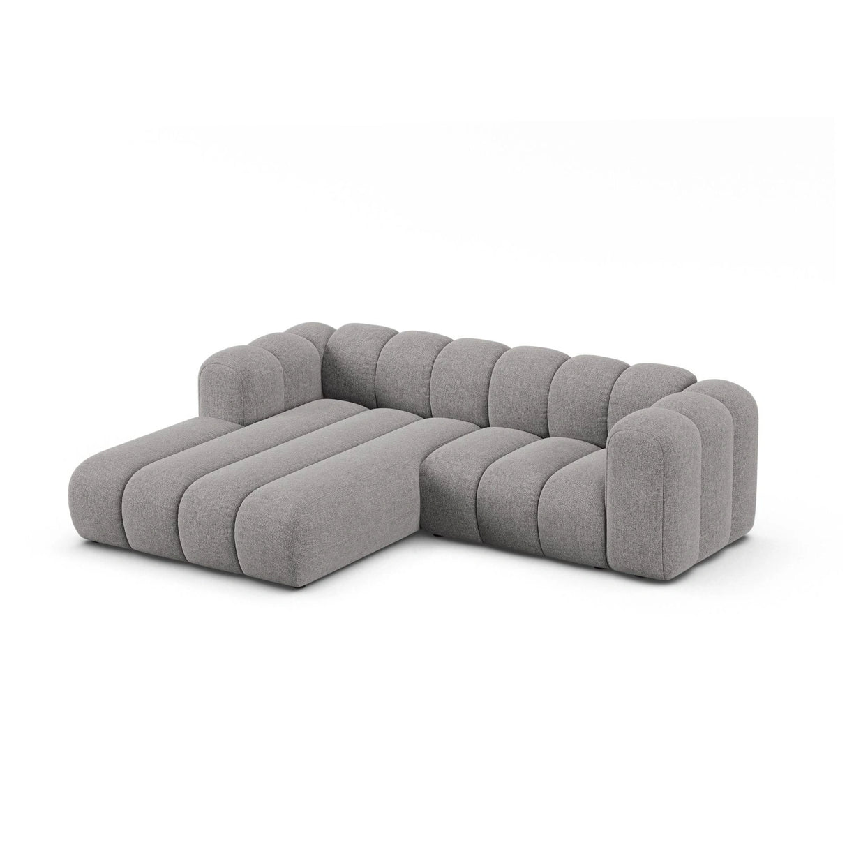 Lupine Modulares 3-Sitzer Ecksofa, Linke Seite, aus Chenille in Hellgrau (Eden 18 Grey), 230x177 cm von Micadoni – Bild 4