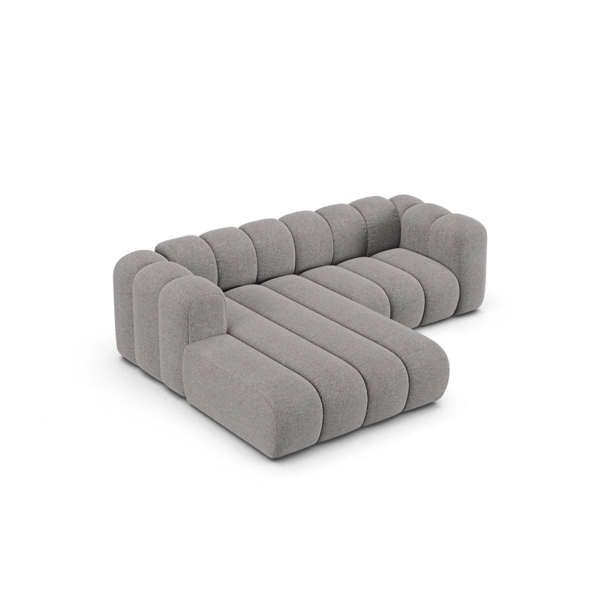 Lupine Modulares 3-Sitzer Ecksofa, Linke Seite, aus Chenille in Hellgrau (Eden 18 Grey), 230x177 cm von Micadoni – Bild 5