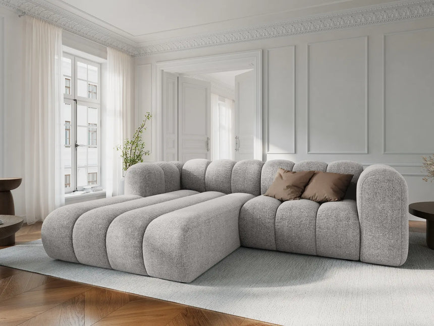 Lupine Modulares 3-Sitzer Ecksofa, Linke Seite, aus Chenille in Marineblau (Eden 16 Deep Blue), 230x177 cm von Micadoni – Bild 2