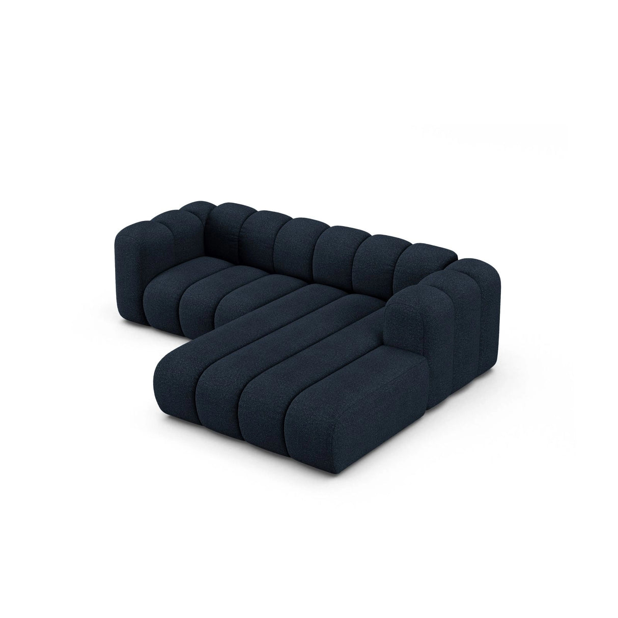Lupine Modulares 3-Sitzer Ecksofa, Rechte Seite, aus Boucle in Dunkelblau (Baloo 2088), 230x177 cm von Micadoni – Bild 4
