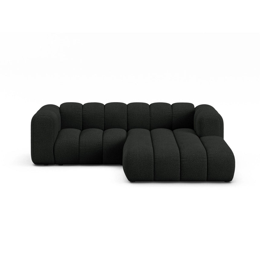 Lupine Modulares 3-Sitzer Ecksofa, Rechte Seite, aus Boucle in Schwarz (Baloo 2082), 230x177 cm von Micadoni – Bild 1