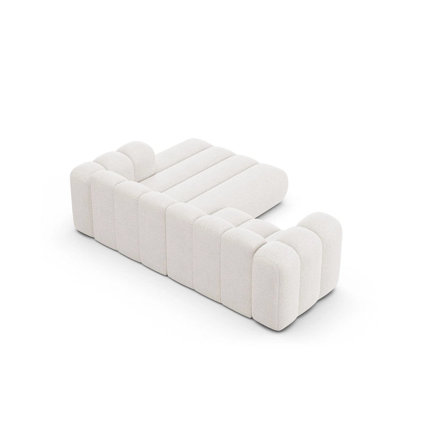 Lupine Modulares 3-Sitzer Ecksofa, Rechte Seite, aus Boucle in Weiß (Baloo 2073), 230x177 cm von Micadoni – Bild 5