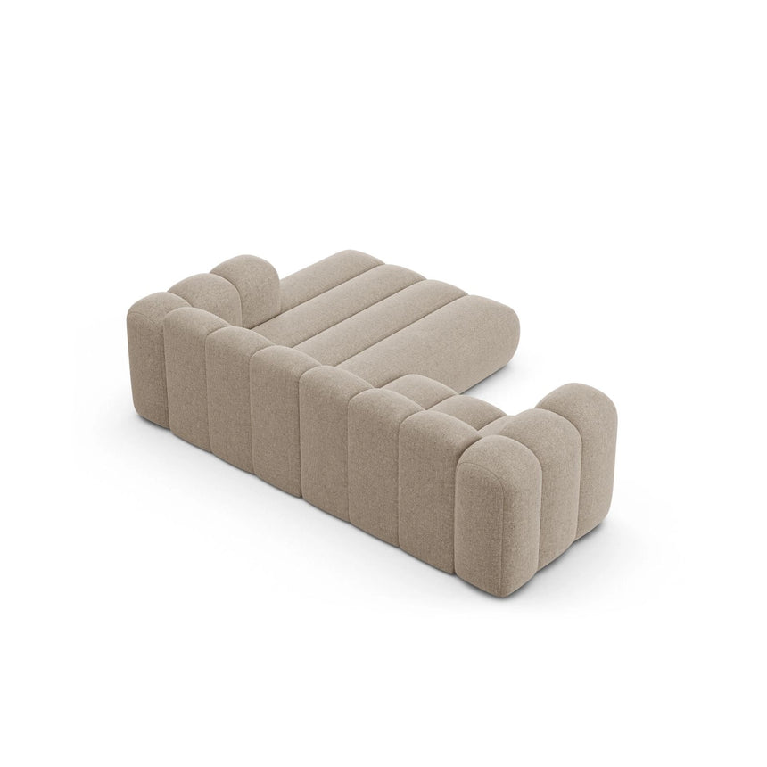 Lupine Modulares 3-Sitzer Ecksofa, Rechte Seite, aus Chenille in Dunkelbeige (Eden 4 Beige), 230x177 cm von Micadoni – Bild 6