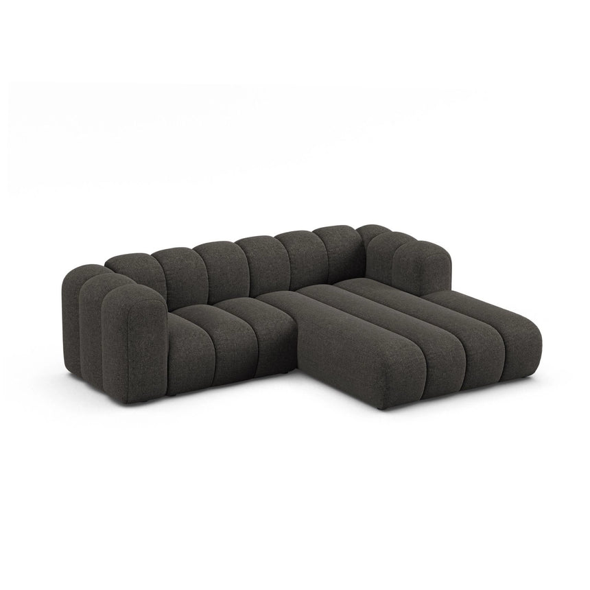 Lupine Modulares 3-Sitzer Ecksofa, Rechte Seite, aus Chenille in Dunkelgrau (Eden 20 Graphite), 230x177 cm von Micadoni – Bild 4