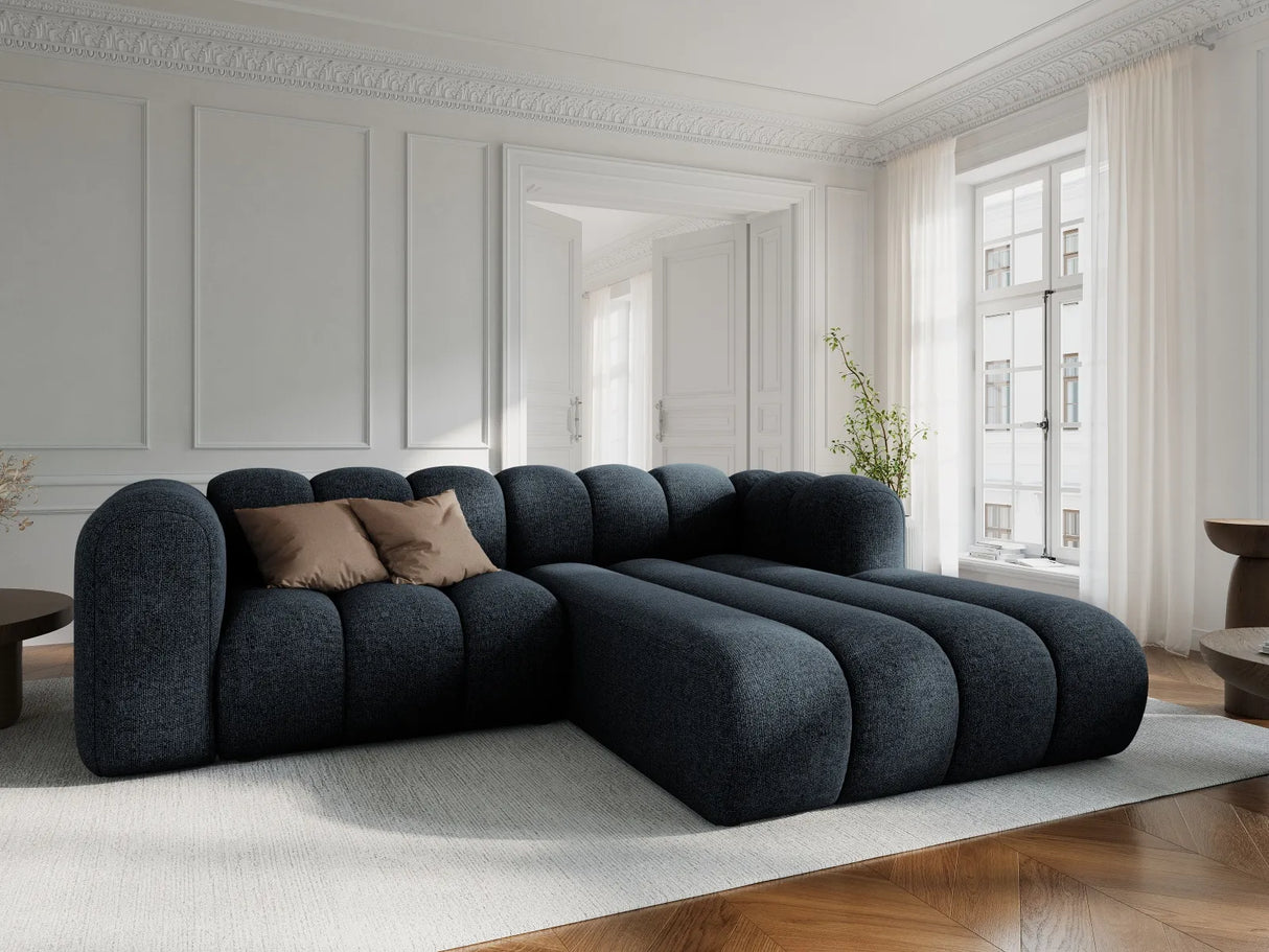Lupine Modulares 3-Sitzer Ecksofa, Rechte Seite, aus Chenille in Grün (Eden 12 Olive), 230x177 cm von Micadoni – Bild 2
