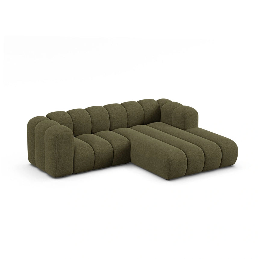 Lupine Modulares 3-Sitzer Ecksofa, Rechte Seite, aus Chenille in Grün (Eden 12 Olive), 230x177 cm von Micadoni – Bild 4