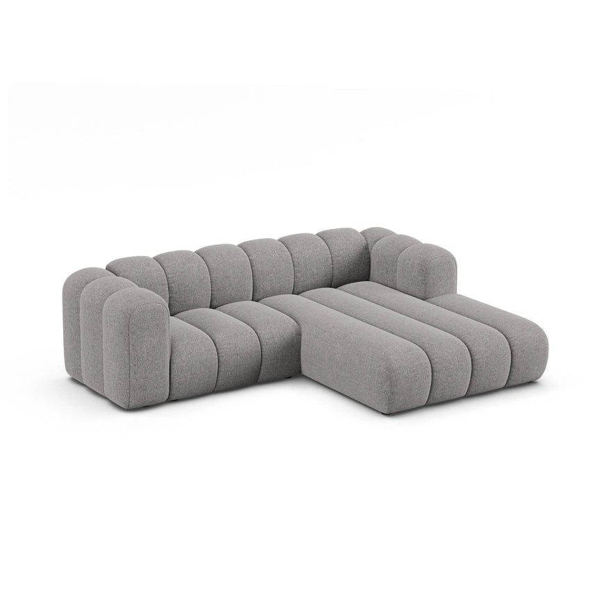 Lupine Modulares 3-Sitzer Ecksofa, Rechte Seite, aus Chenille in Hellgrau (Eden 18 Grey), 230x177 cm von Micadoni – Bild 4