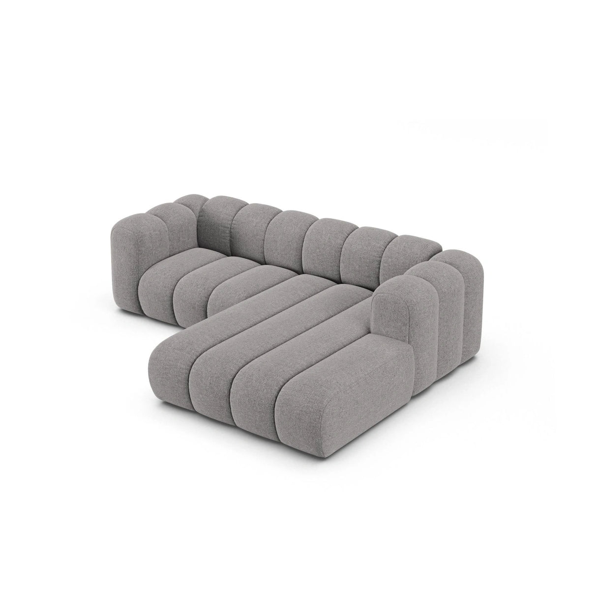 Lupine Modulares 3-Sitzer Ecksofa, Rechte Seite, aus Chenille in Hellgrau (Eden 18 Grey), 230x177 cm von Micadoni – Bild 5