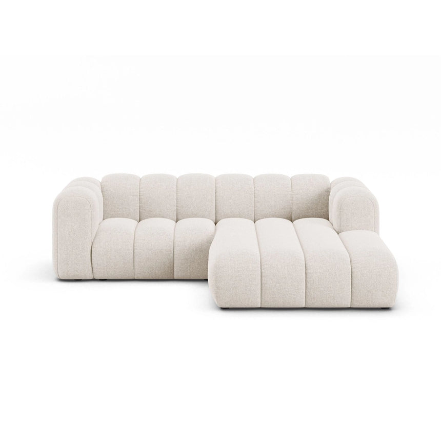 Lupine Modulares 3-Sitzer Ecksofa, Rechte Seite, aus Chenille in Leichtes Beige (Eden 2 Pearl), 230x177 cm von Micadoni – Bild 1