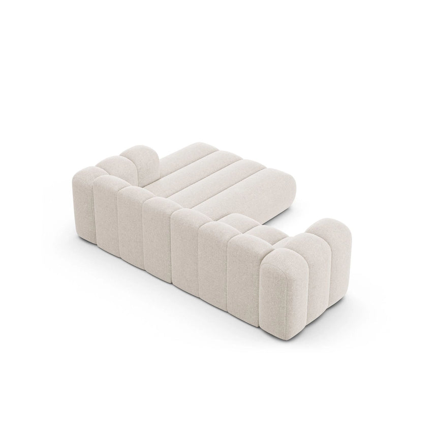 Lupine Modulares 3-Sitzer Ecksofa, Rechte Seite, aus Chenille in Leichtes Beige (Eden 2 Pearl), 230x177 cm von Micadoni – Bild 6