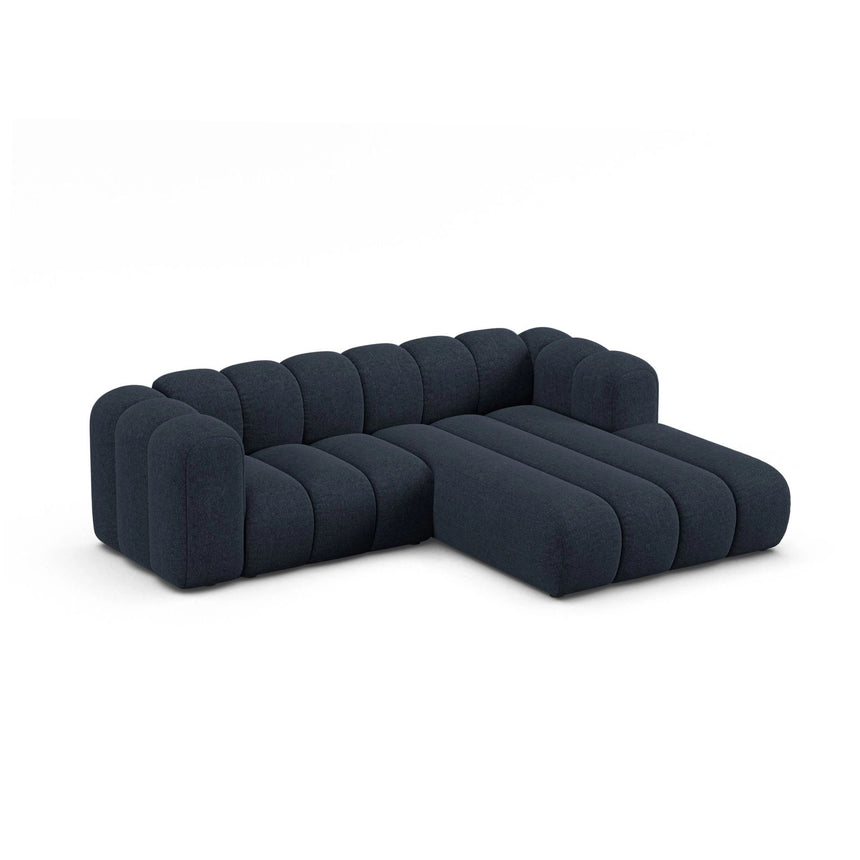 Lupine Modulares 3-Sitzer Ecksofa, Rechte Seite, aus Chenille in Marineblau (Eden 16 Deep Blue), 230x177 cm von Micadoni – Bild 4