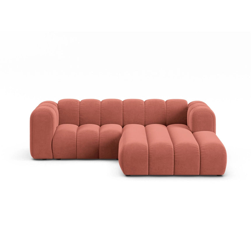 Lupine Modulares 3-Sitzer Ecksofa, Rechte Seite, aus Samt in Koralle (Salvador 12), 230x177 cm von Micadoni – Bild 1