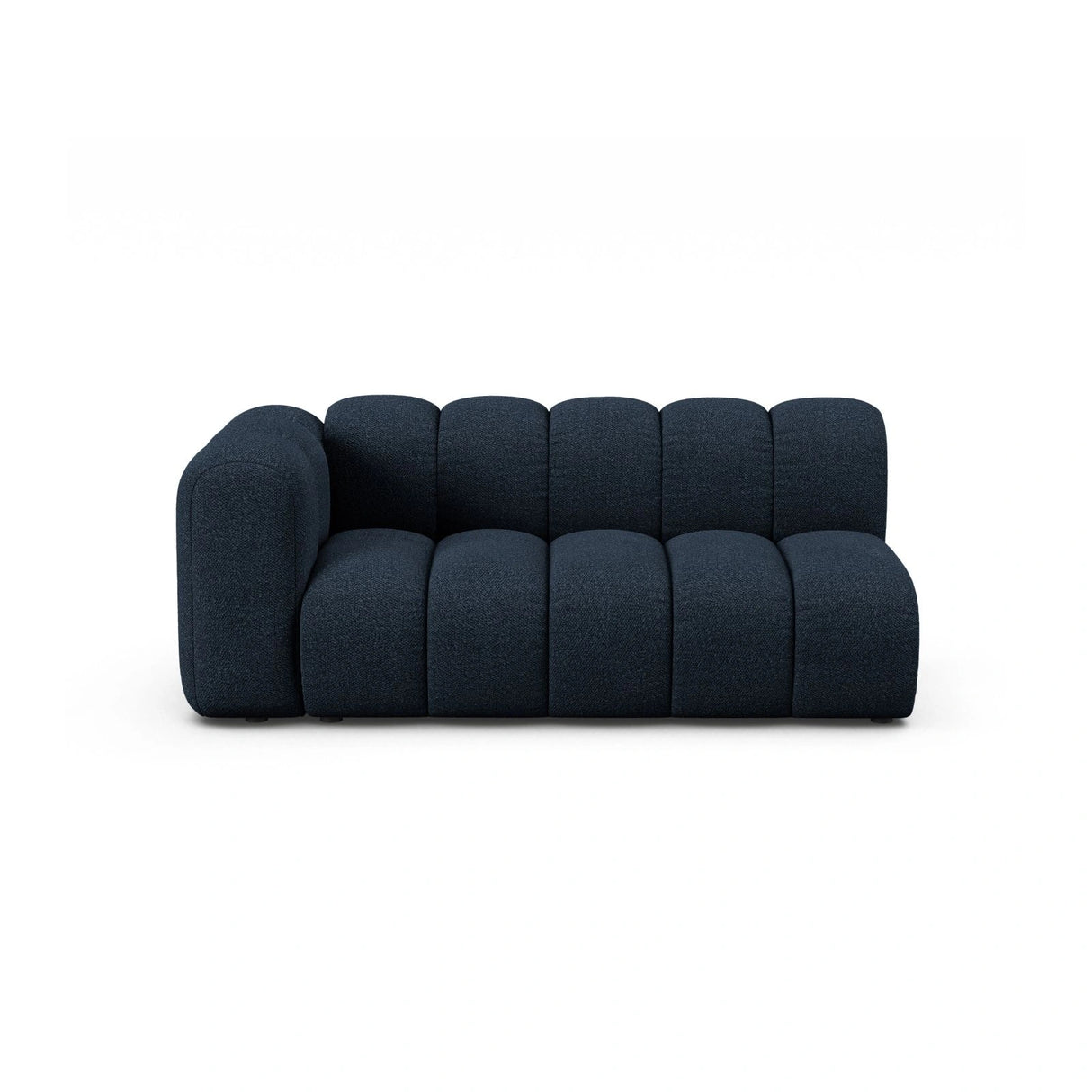 Lupine Modulares 3-Sitzer Sofa Sitzelement, Linke Seite, aus Boucle in Dunkelblau (Baloo 2088), 175x95 cm von Micadoni – Bild 1