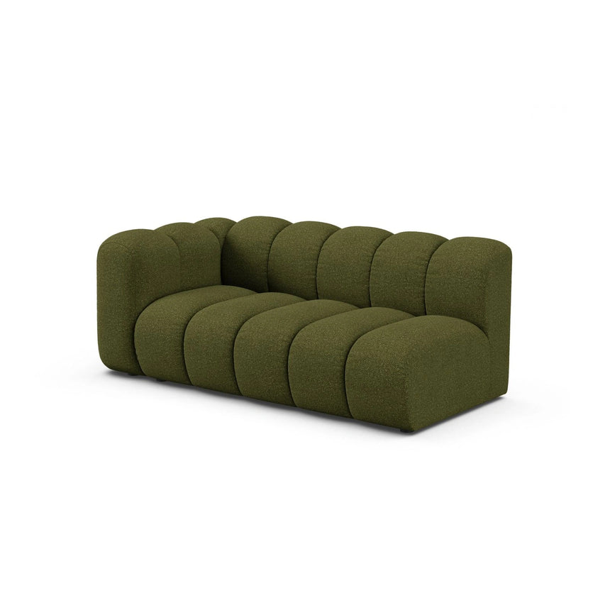 Lupine Modulares 3-Sitzer Sofa Sitzelement, Linke Seite, aus Boucle in Dunkles olivgrün (Baloo 2090), 175x95 cm von Micadoni – Bild 3