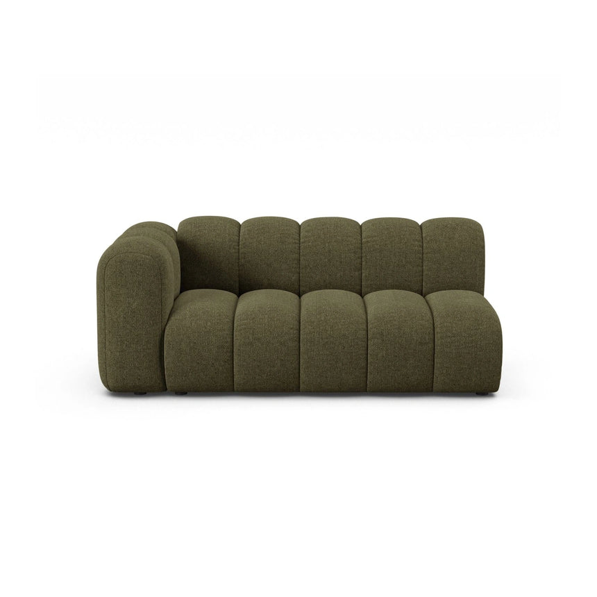 Lupine Modulares 3-Sitzer Sofa Sitzelement, Linke Seite, aus Chenille in Grün (Eden 12 Olive), 175x95 cm von Micadoni – Bild 1