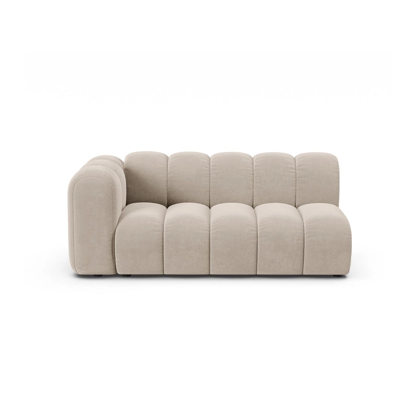 Lupine Modulares 3-Sitzer Sofa Sitzelement, Linke Seite, aus Samt in Beige (Salvador 1), 175x95 cm von Micadoni – Bild 1