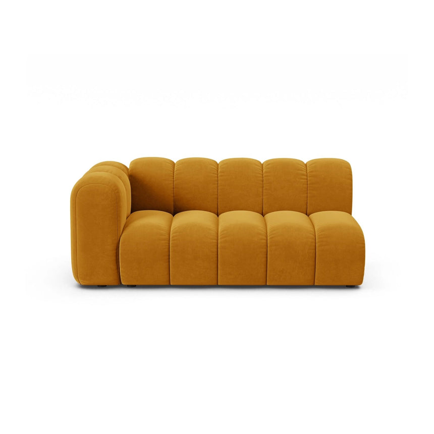 Lupine Modulares 3-Sitzer Sofa Sitzelement, Linke Seite, aus Samt in Gelb (Salvador 10), 175x95 cm von Micadoni – Bild 1