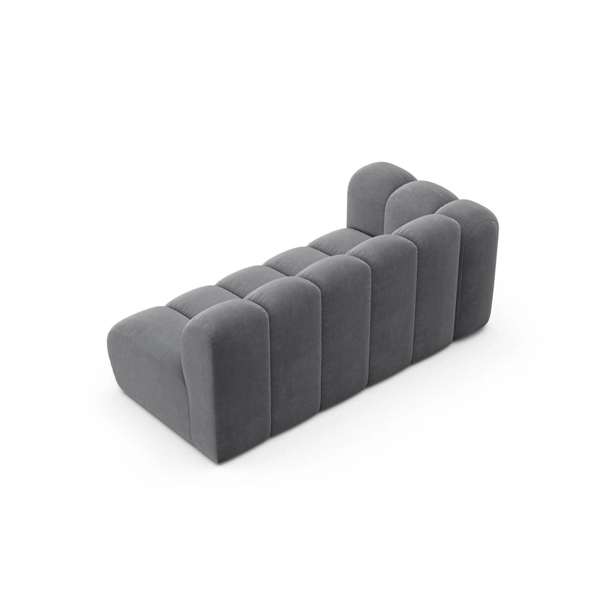 Lupine Modulares 3-Sitzer Sofa Sitzelement, Linke Seite, aus Samt in Grau (Salvador 17), 175x95 cm von Micadoni – Bild 4