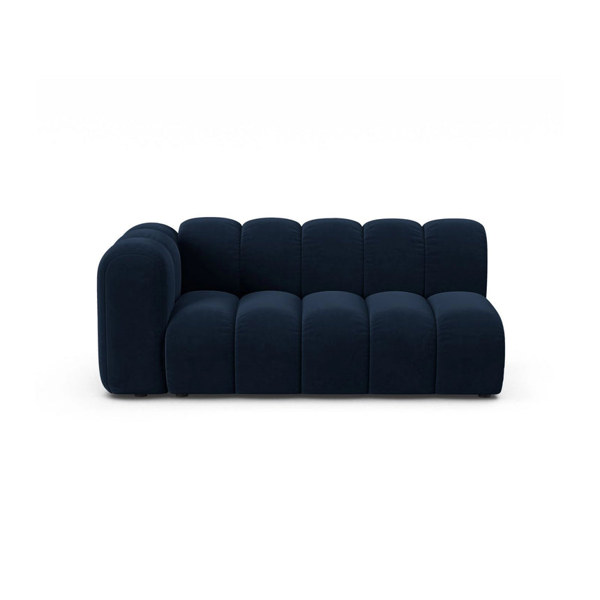 Lupine Modulares 3-Sitzer Sofa Sitzelement, Linke Seite, aus Samt in Königsblau (Salvador 5), 175x95 cm von Micadoni – Bild 1
