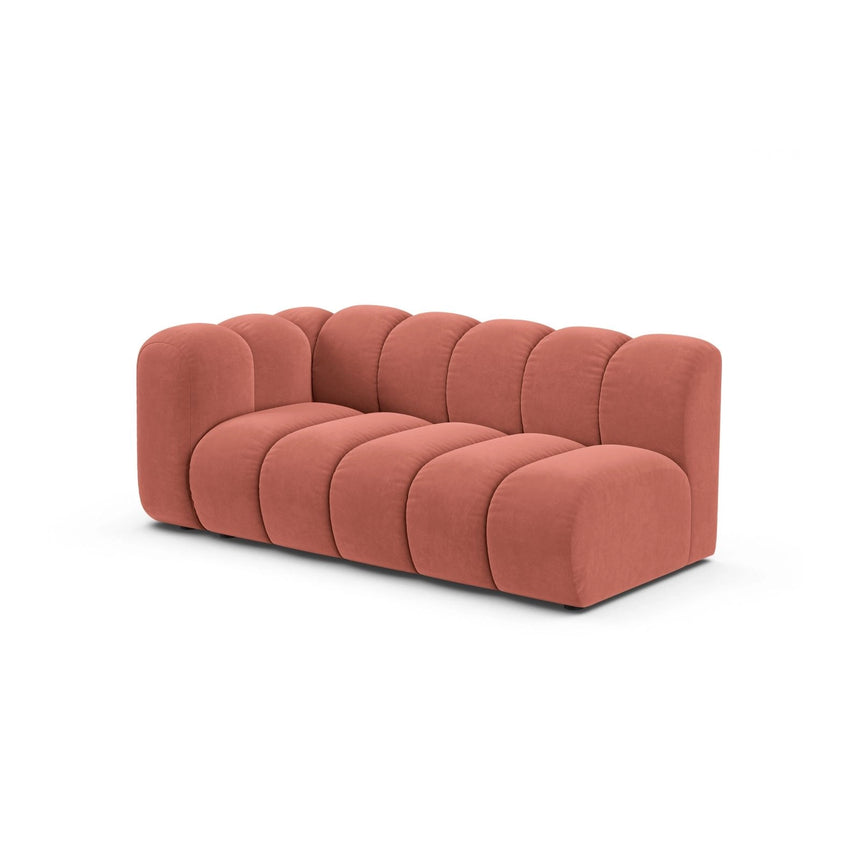 Lupine Modulares 3-Sitzer Sofa Sitzelement, Linke Seite, aus Samt in Koralle (Salvador 12), 175x95 cm von Micadoni – Bild 3