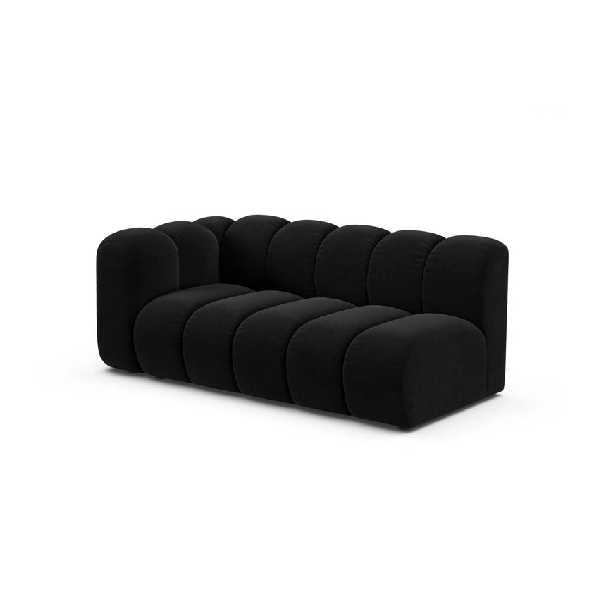 Lupine Modulares 3-Sitzer Sofa Sitzelement, Linke Seite, aus Samt in Schwarz (Salvador 19), 175x95 cm von Micadoni – Bild 3
