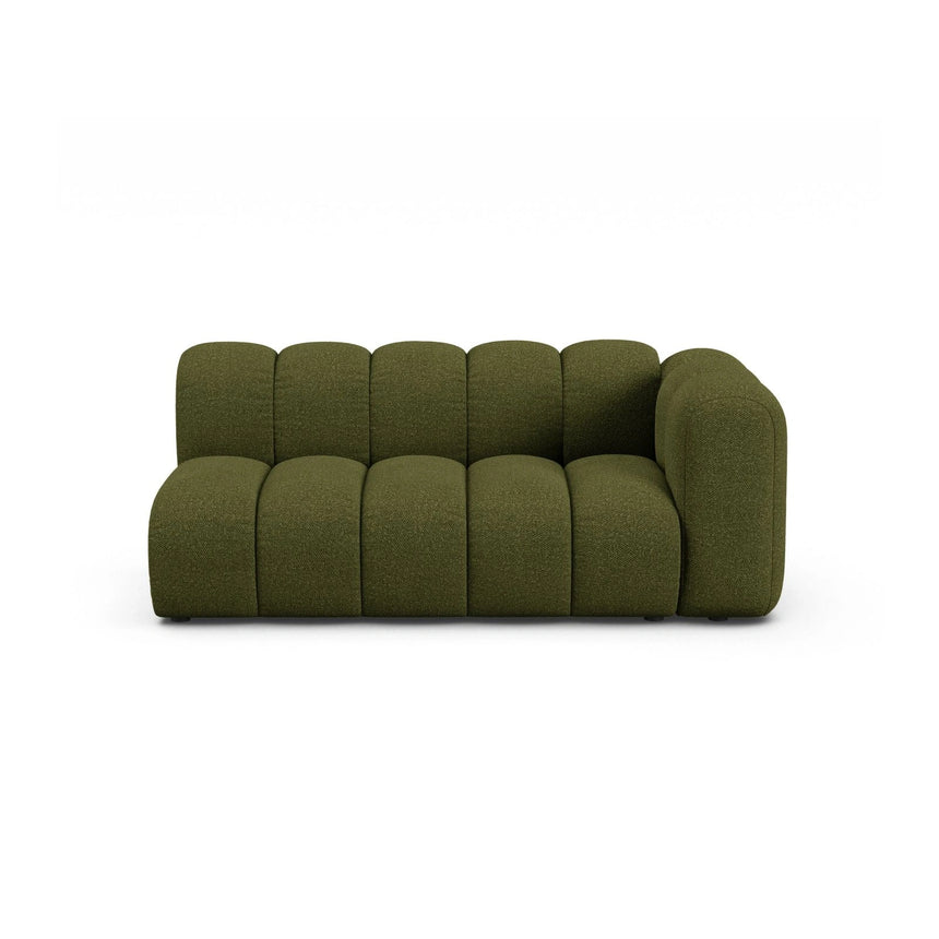 Lupine Modulares 3-Sitzer Sofa Sitzelement, Rechte Seite, aus Boucle in Dunkles olivgrün (Baloo 2090), 175x95 cm von Micadoni – Bild 1