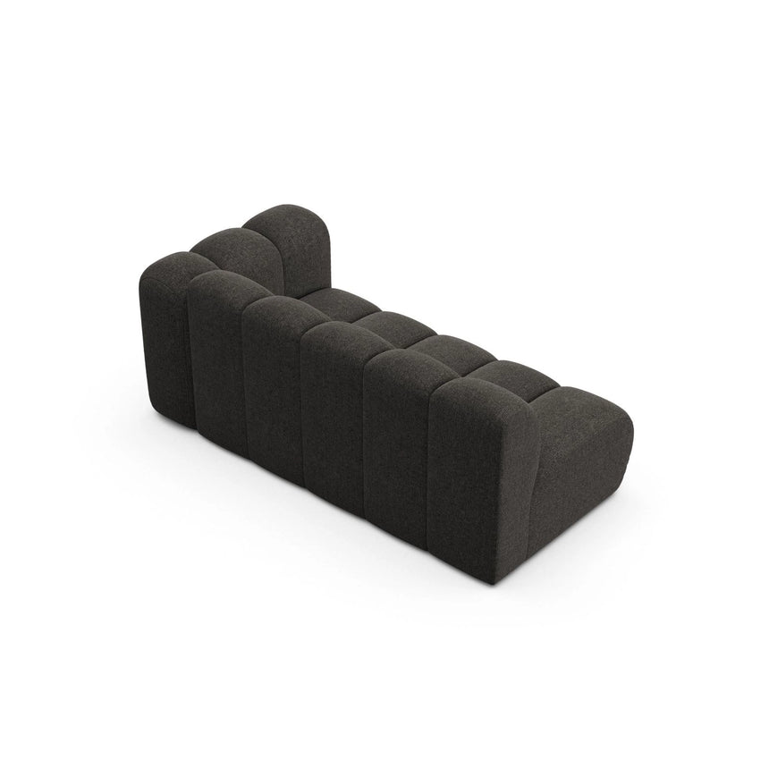 Lupine Modulares 3-Sitzer Sofa Sitzelement, Rechte Seite, aus Chenille in Dunkelgrau (Eden 20 Graphite), 175x95 cm von Micadoni – Bild 4