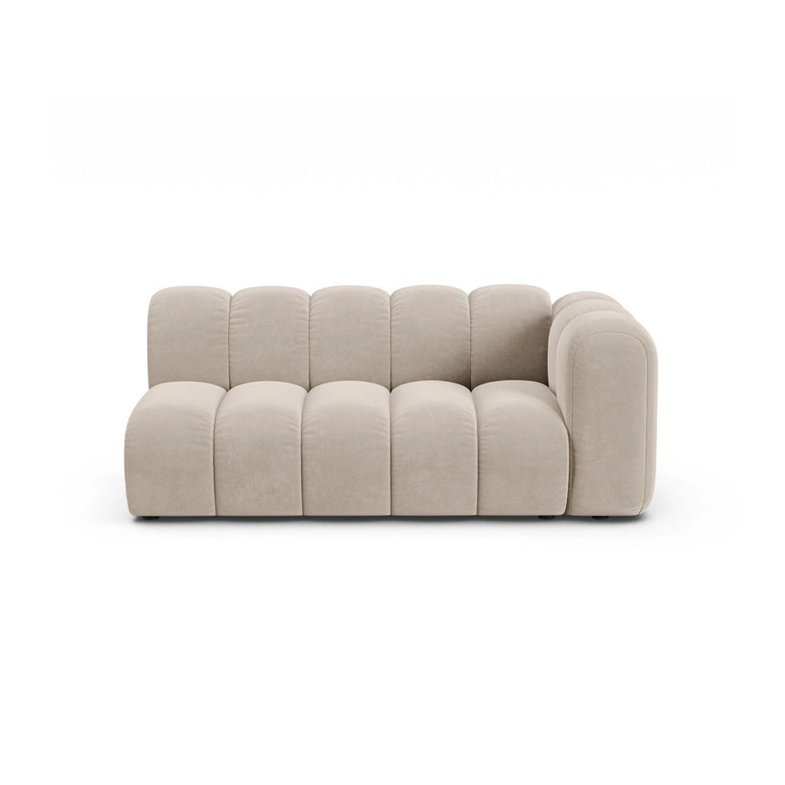 Lupine Modulares 3-Sitzer Sofa Sitzelement, Rechte Seite, aus Samt in Beige (Salvador 1), 175x95 cm von Micadoni – Bild 1